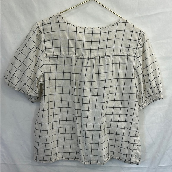 Old Navy Cream Boxy Blouse with Mandarin Collar - Picture 5 of 5